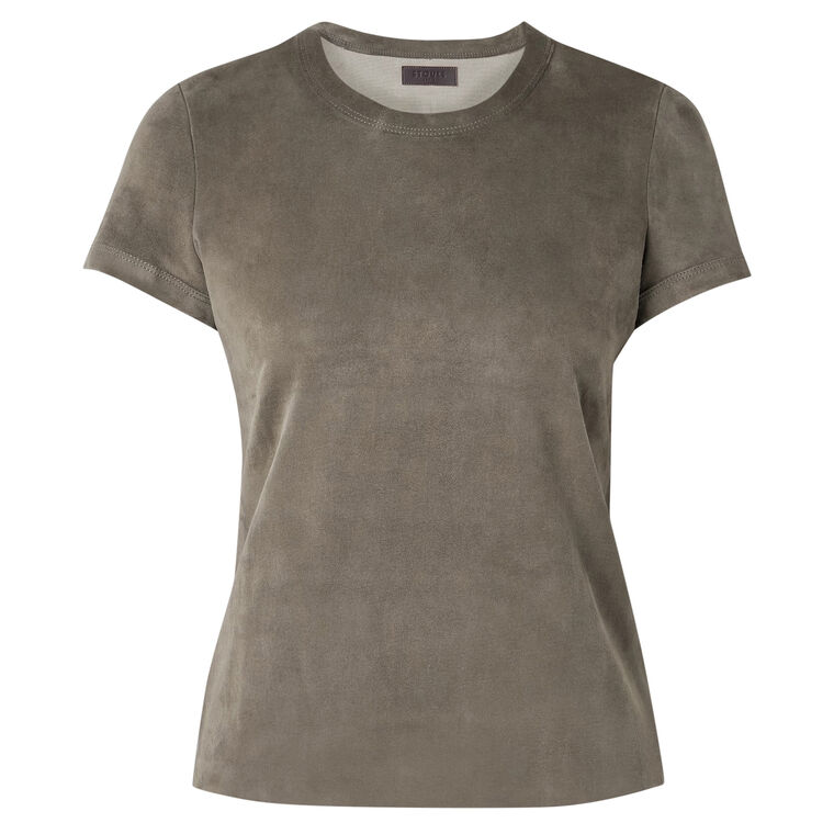 Short Sleeve Suede T-Shirt image number null