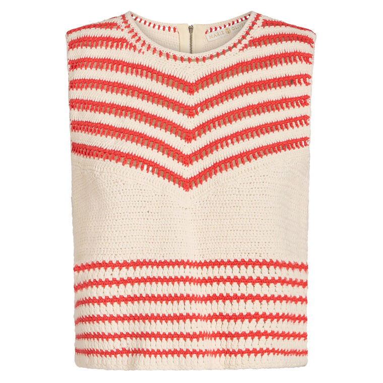 Cass Sleeveless Crochet Knit Top image number null
