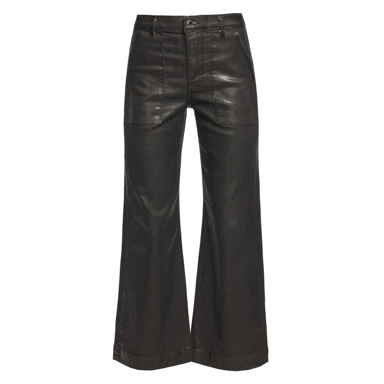 Cropped Metallic High Rise Wide Leg Clifford Jean image number null
