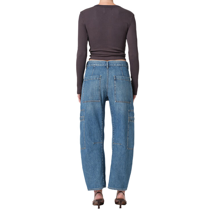 Marcelle Low Slung Easy Denim Cargo Pant image number null