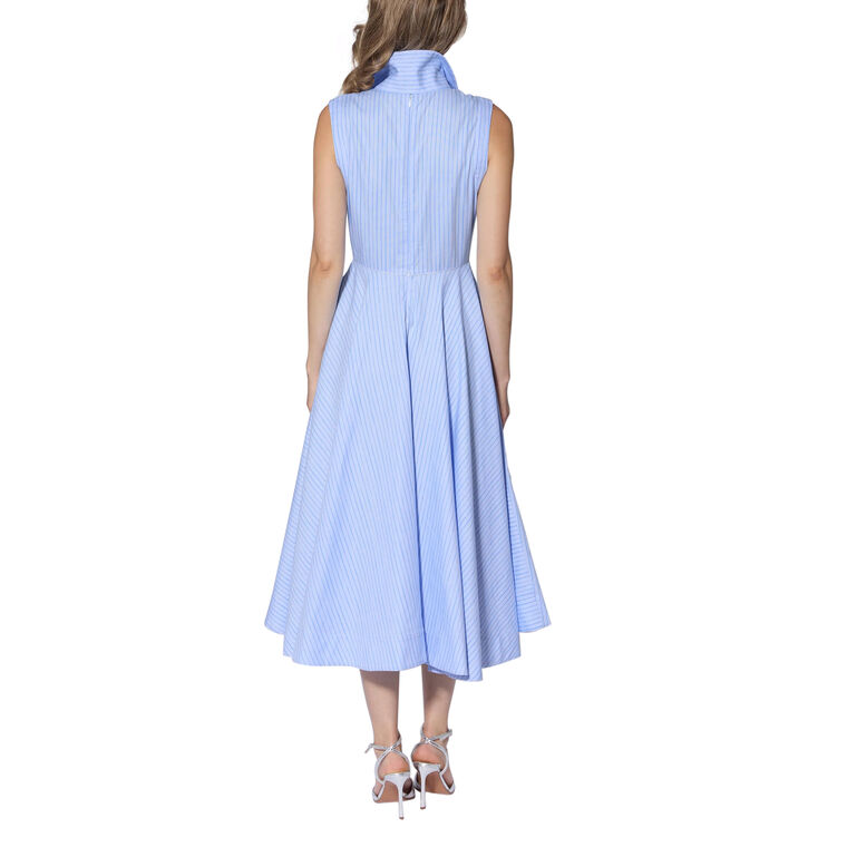 Printed Stripe Cotton Dress image number null