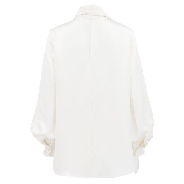 Foulard Draped Turtleneck Blouse image number null