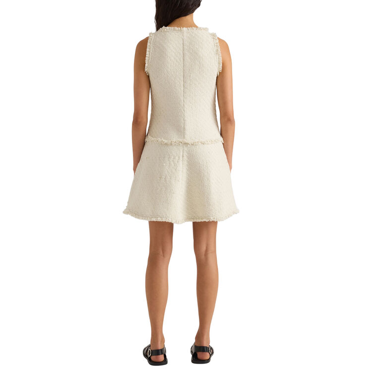 Kaida Sleeveless Mini Dress In Basketweave Tweed image number null
