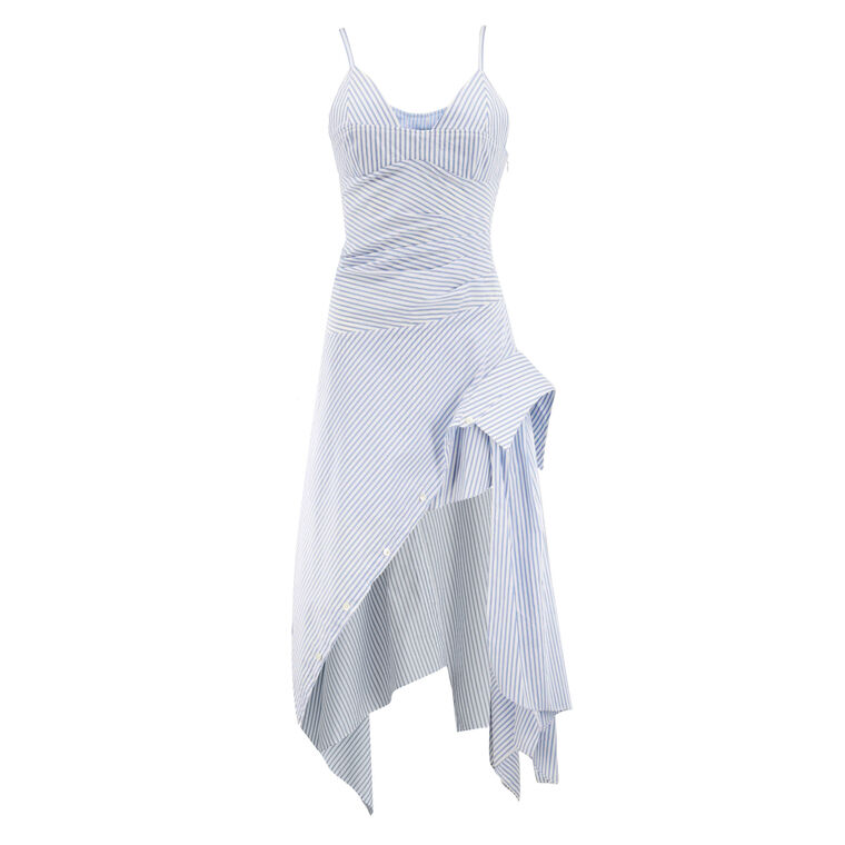Cascade Sleeveless Midi Shirt Dress image number null