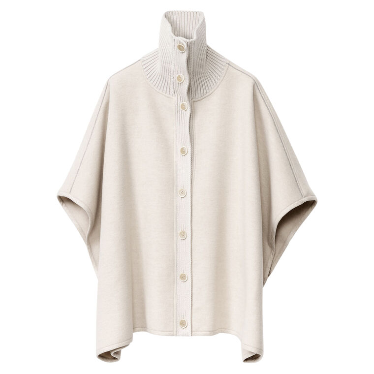 Double Diagonal Button Up Cape image number null