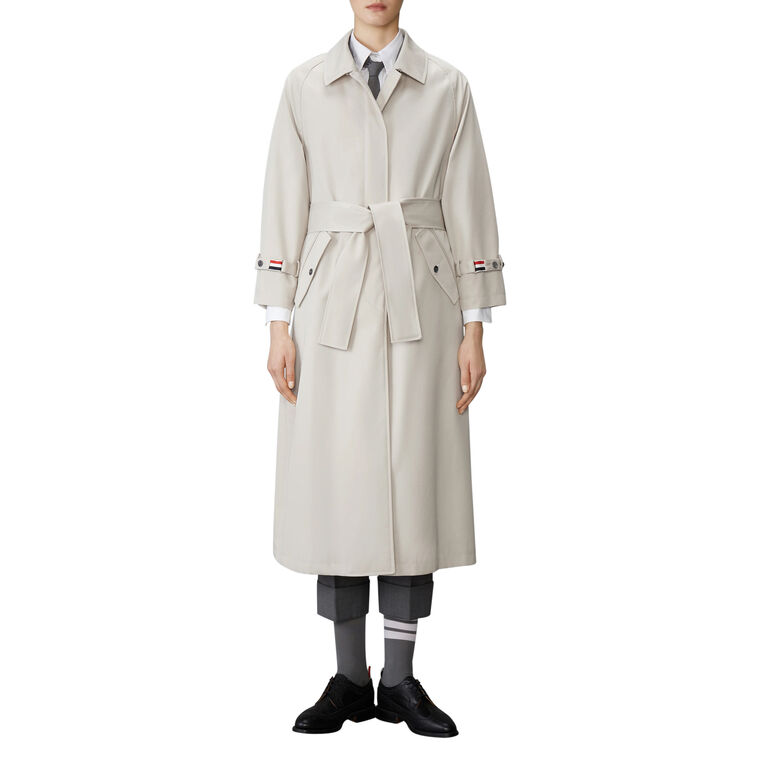 Unconstructed Waterproof Raglan Trench Overcoat image number null