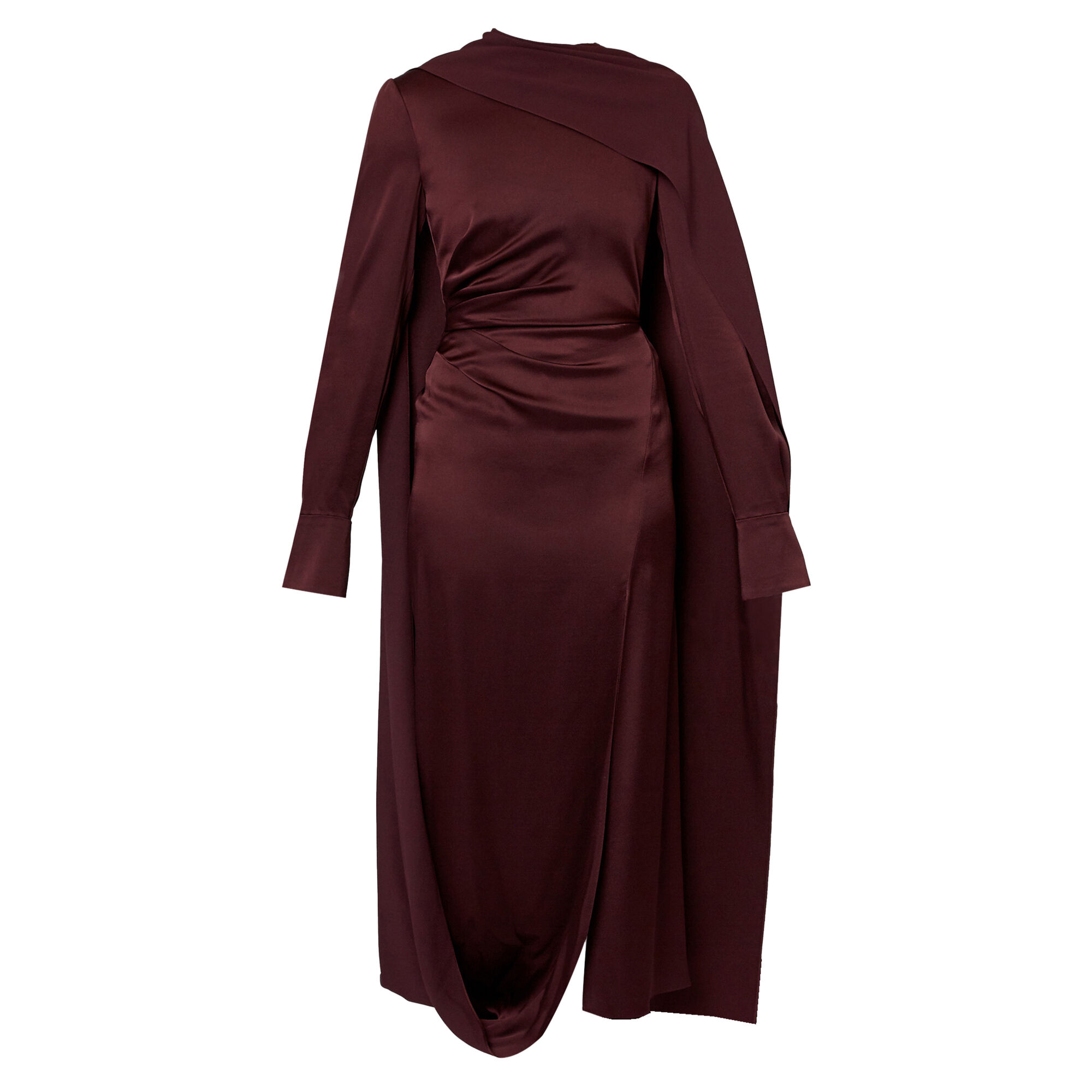 Black Swirl Draped Chiffon Bandeau Bodycon Dress | Dresses