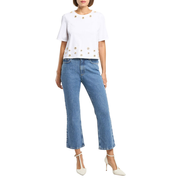 Bessy Crochet Mirrors Short Sleeve Tee image number null