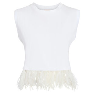 Cropped Feather Tee