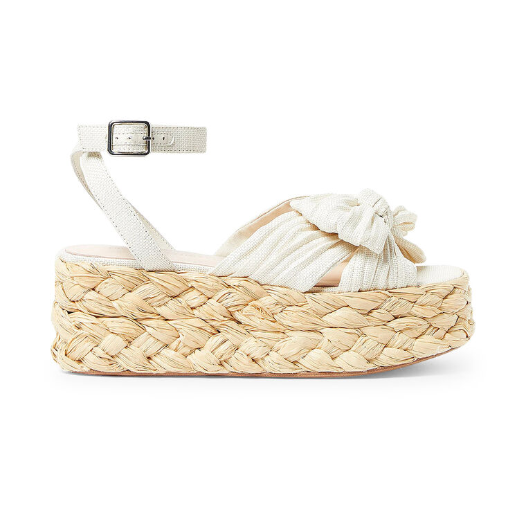 Gaby Pleated Bow Espadrille Sandal image number null