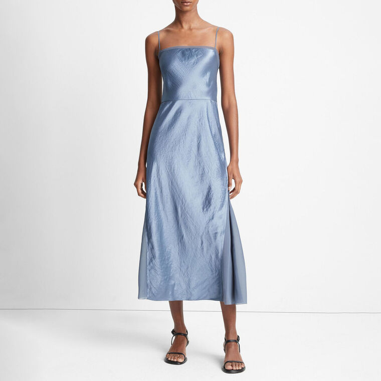 Sheer-Paneled Slip Dress image number null