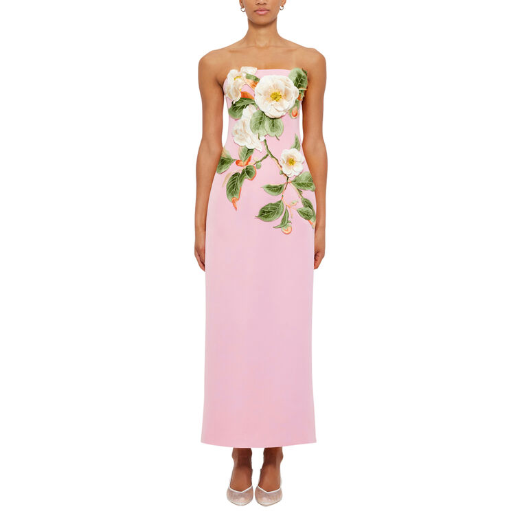Rayna Applique Floral Bustier Maxi Dress image number null