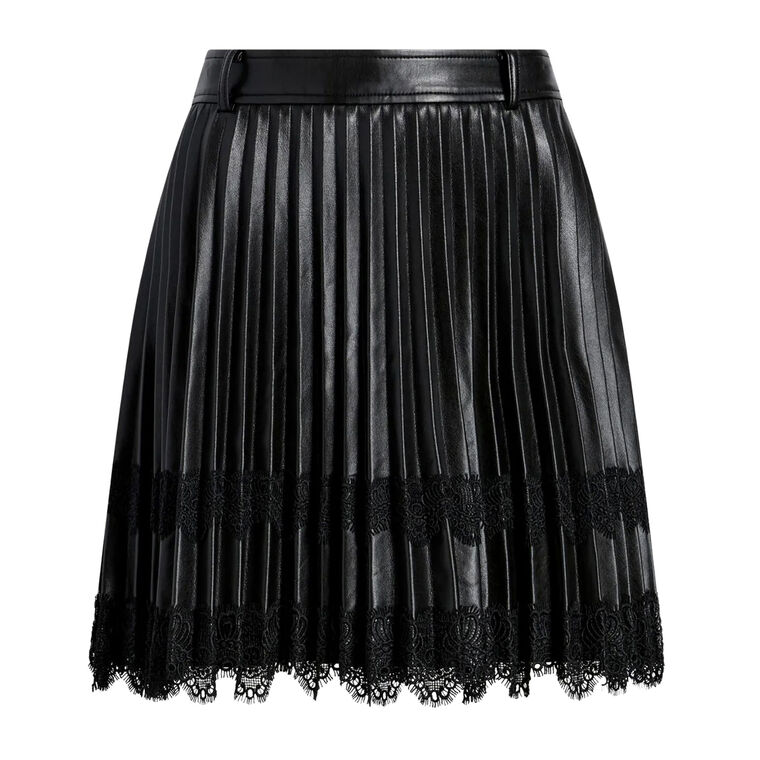 Laney Vegan Leather Mini Skirt image number null