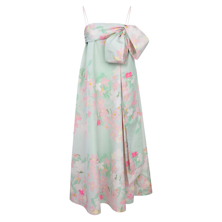Bailey Sleeveless Side-Bow Midi Dress image number null