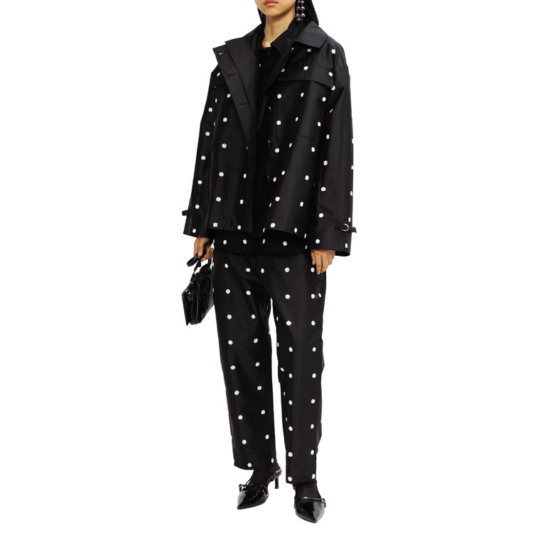 Starry Collared Oversized Jacket image number null