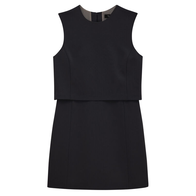 Sculpted Layer Admiral Sleeveless Mini Dress image number null