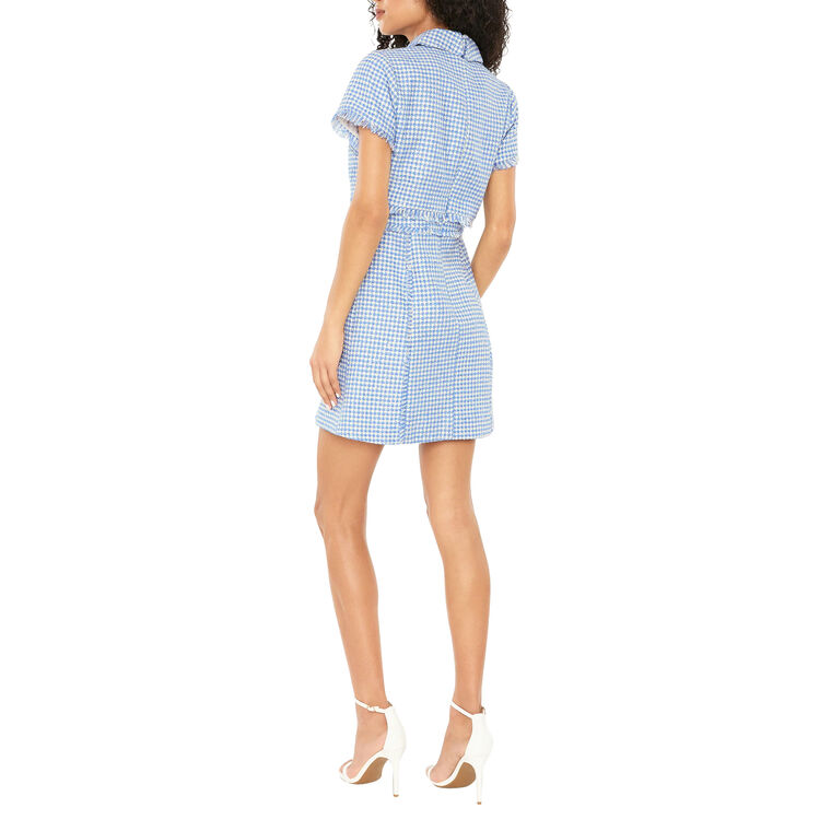 Daisy Collared Tweed Mini Dress image number null
