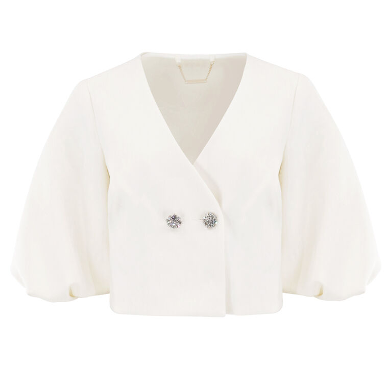 Basal Cropped Jacket With Embellished Buttons image number null