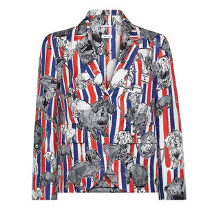 Unconstructed Silk Twill High Armhole Sportcoat In Hector Toile