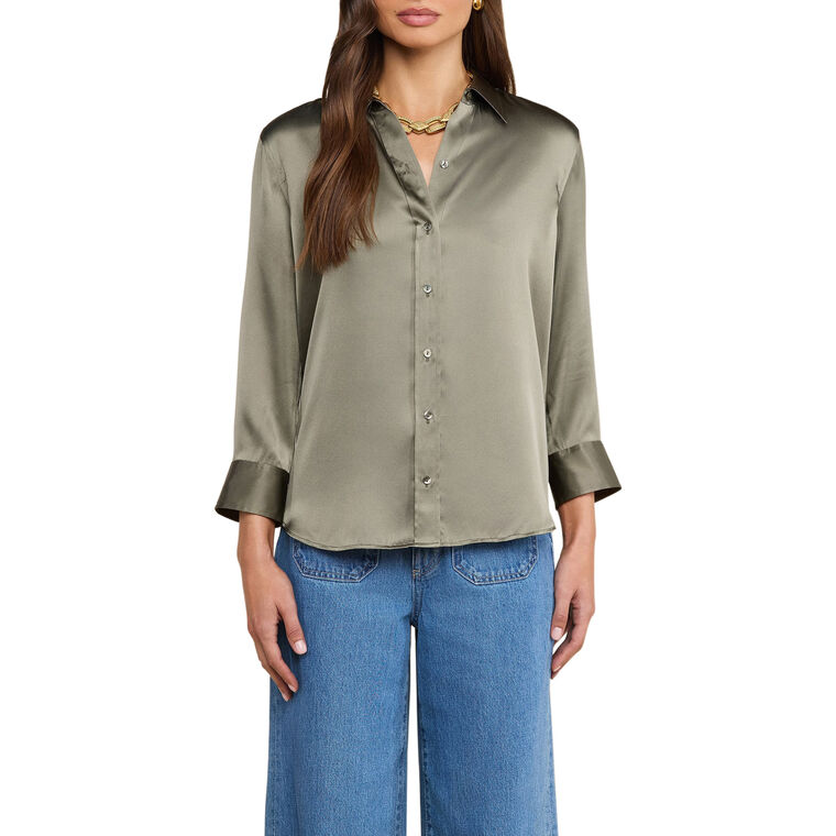 Dani 3/4 Sleeve Silk Blouse image number null