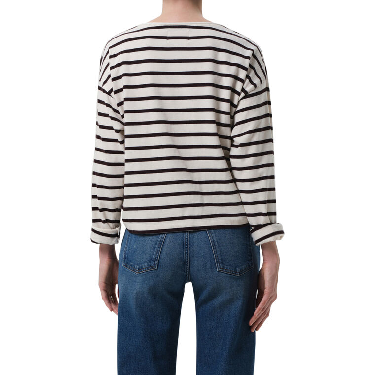 Boat Neck Long Sleeve Tee image number null