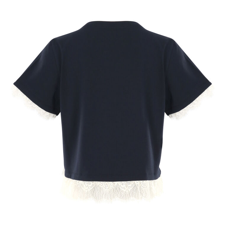 Ami Lace Detail Tee image number null