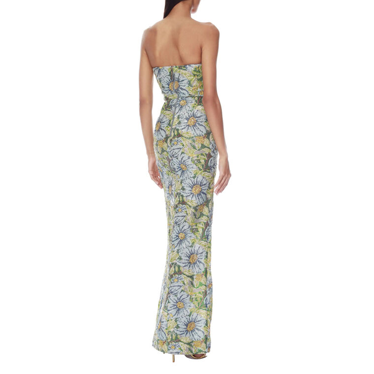 Veronica Srapless Paillette Maxi Dress With Slit image number null
