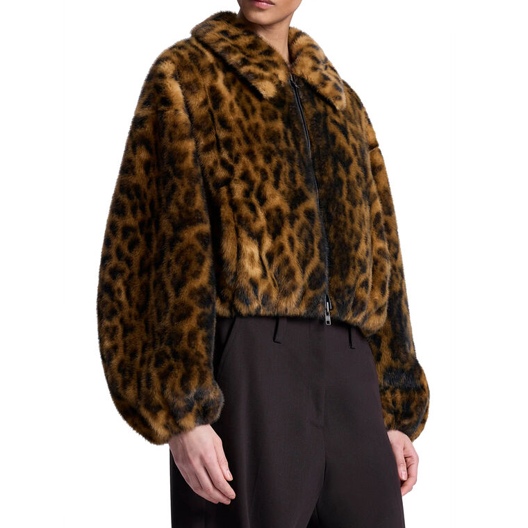 Esme Leopard Faux Fur Jacket image number null
