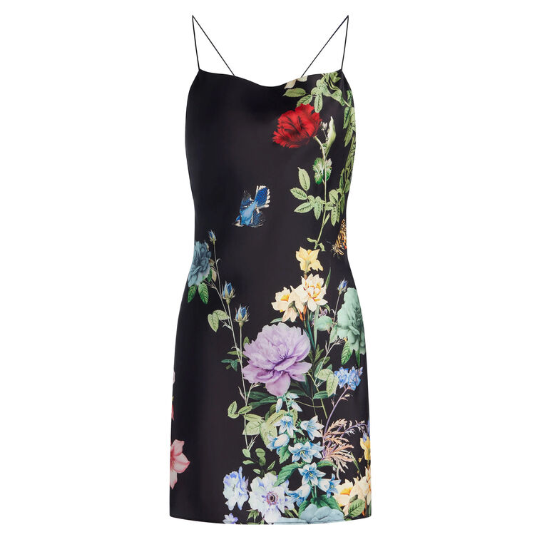 Harmony Cowl Back Mini Slip Dress image number null