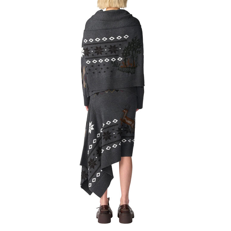 Mixed Fair Isle Crew Neck Sweater image number null