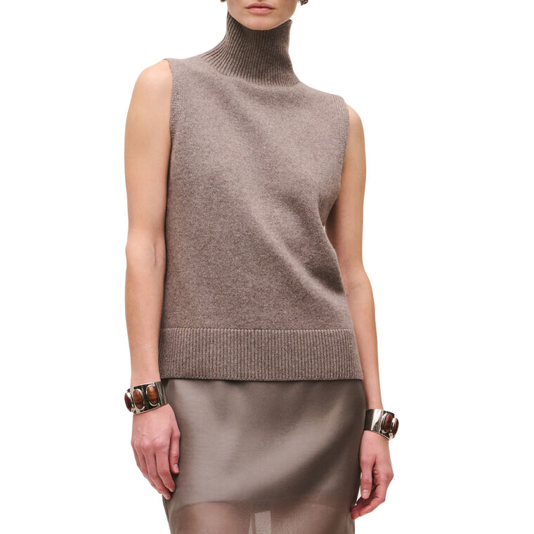 The Bruno Sleeveless Wool-Cashmere Vest image number null