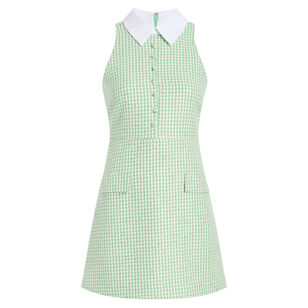 Athena Sleeveless Collared Tweed Mini Dress