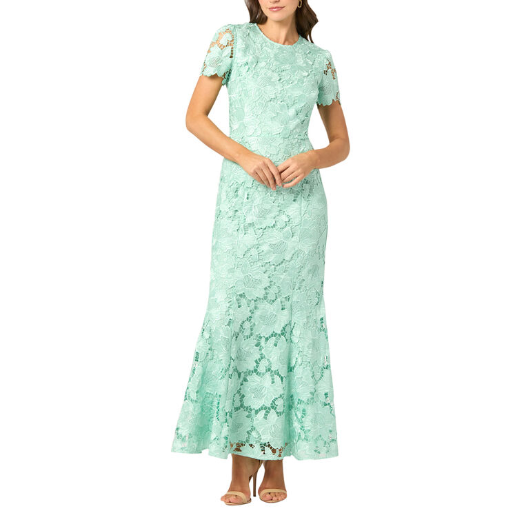Brie Short Sleeve Lace Maxi Dress image number null