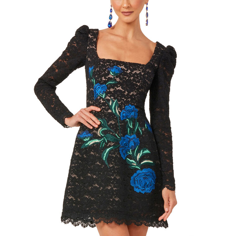green emerald velvet dress Elodie Pink/Ivory / L main image 1