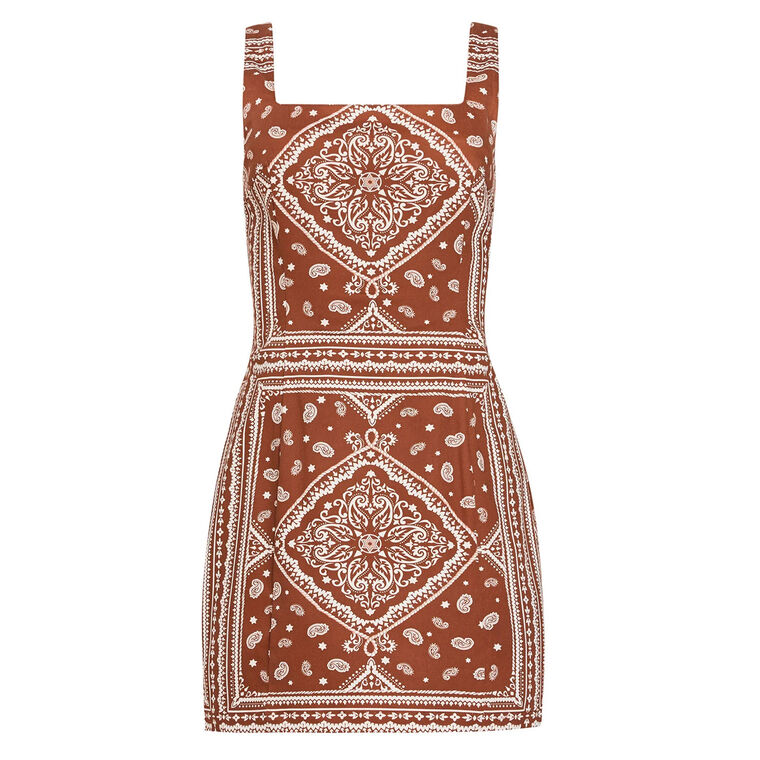 Augustine Bandana Sleeveless Mini Dress image number null