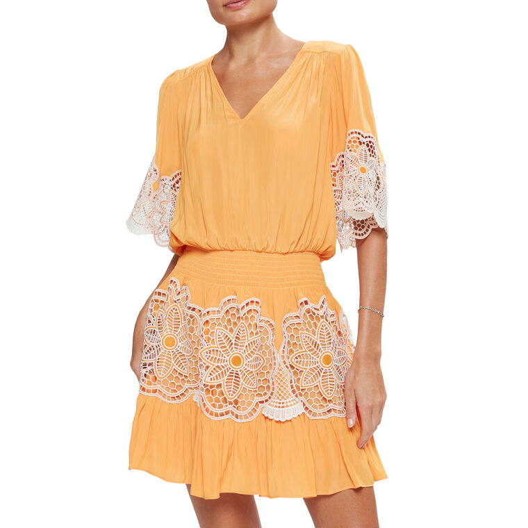 Romi Embellished Smocked Mini Dress image number null