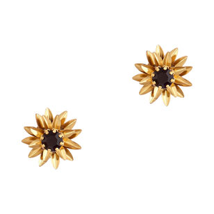 Aretha Crystal Flower Stud Earrings