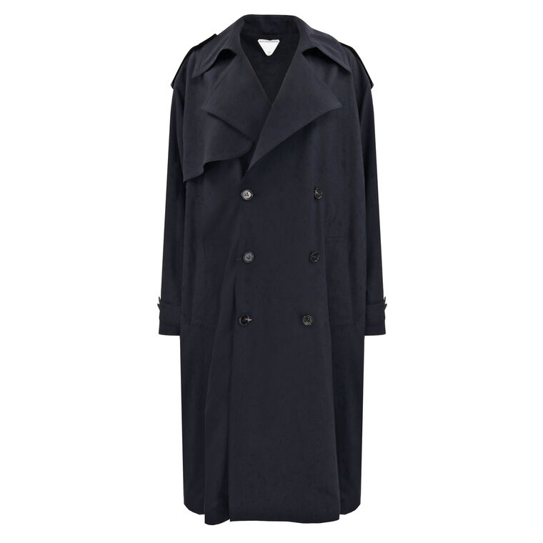 Fine Wool Belted Trench Coat image number null