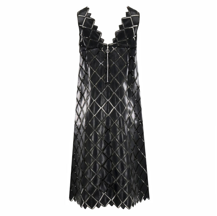 Asphalt Sleeveless V-Neck Midi Dress image number null