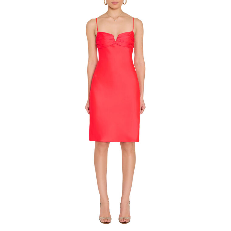 Ira Sleeveless Empire Waist Satin Mini Dress image number null
