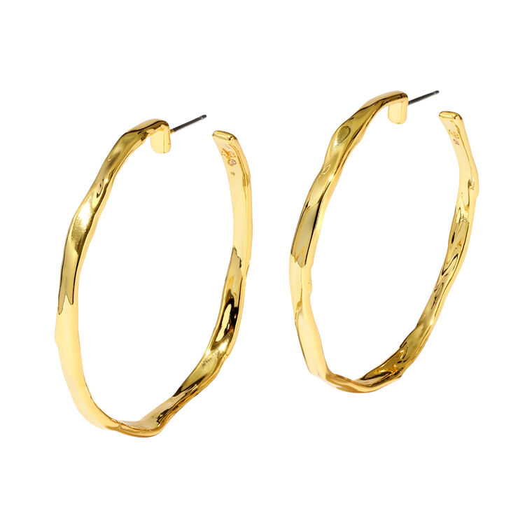 Brut Skinny Hoop Earrings image number null