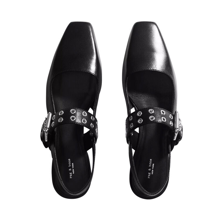 Astra Leather Slingback Flat image number null