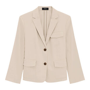 Shrunken Patch Pocket Blazer In Good Linen