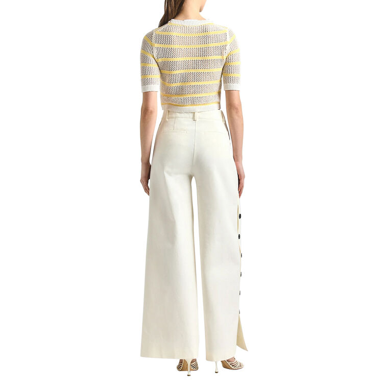 Tova Wide Leg Button Detail Trouser image number null