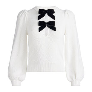 Doris Puff Sleeve Pointelle Pullover