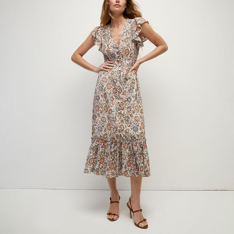 Dolci Ruffle Floral Dress image number null