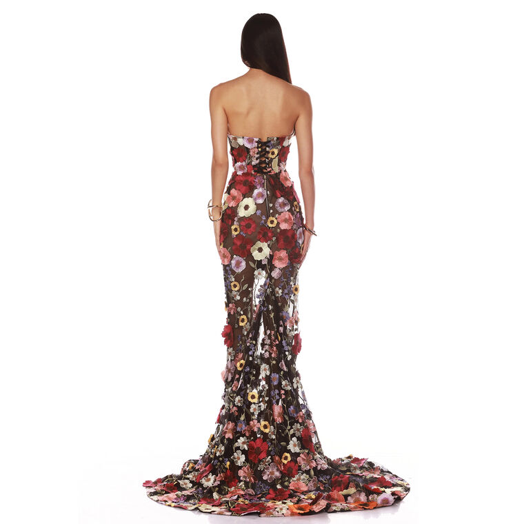 Jasmine Multi Floral Gown image number null