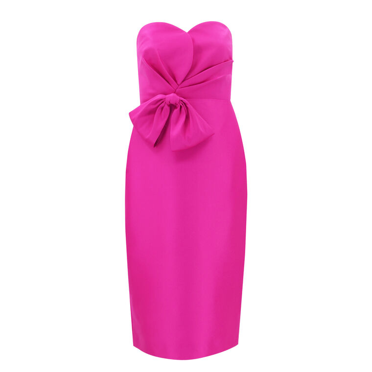 Satin Sweetheart Strapless Cocktail Dress image number null