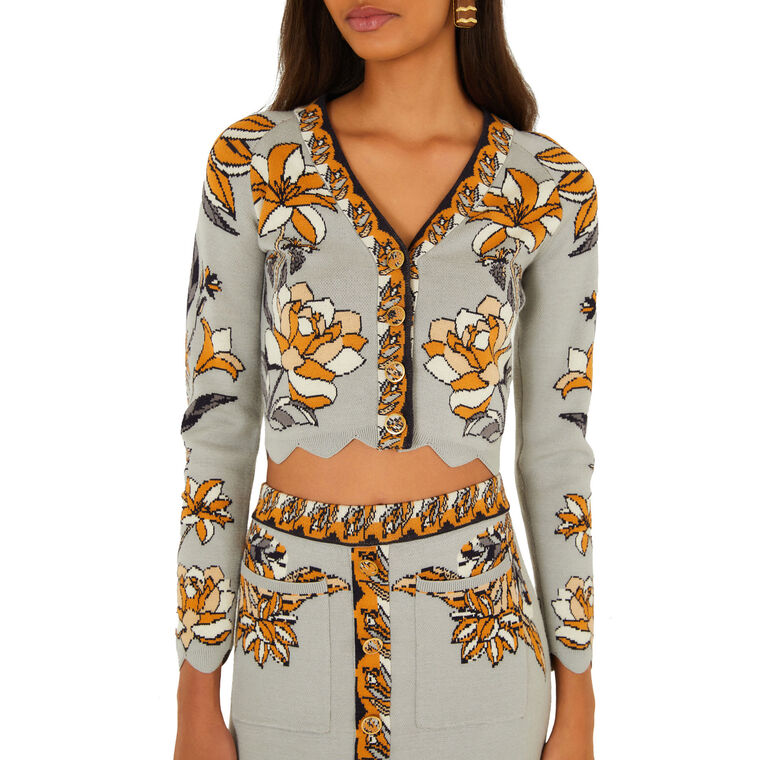 Stained Glass Beauty Knit Crop Top image number null