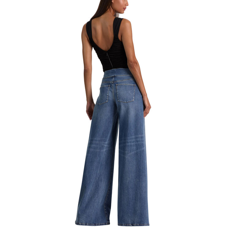 Renee Sheer Ruched Bodysuit image number null